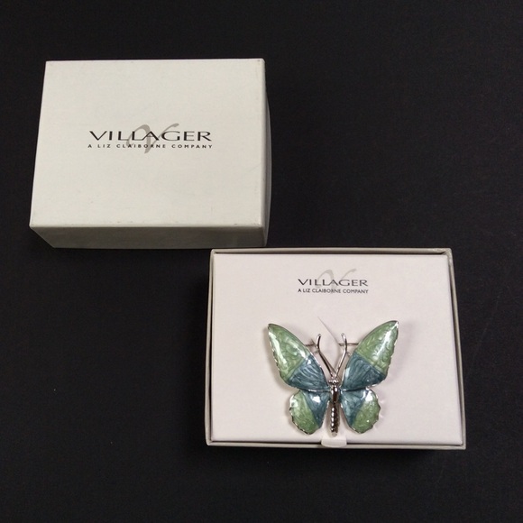 Liz Claiborne Villager butterfly pin NEW - Picture 3 of 3